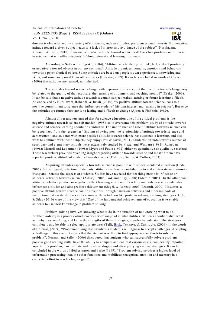 Essay on attitude