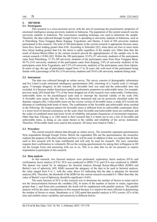 Psychometric properties of emotional intelligent scale: the application ...