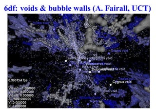 6df: voids & bubble walls (A. Fairall, UCT)




                              NZIP Conference, Wellington, 18 October 2011 – p.3/??
 