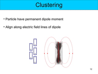 Clustering

• Particle have permanent dipole moment

• Align along electric field lines of dipole




                                               12
 