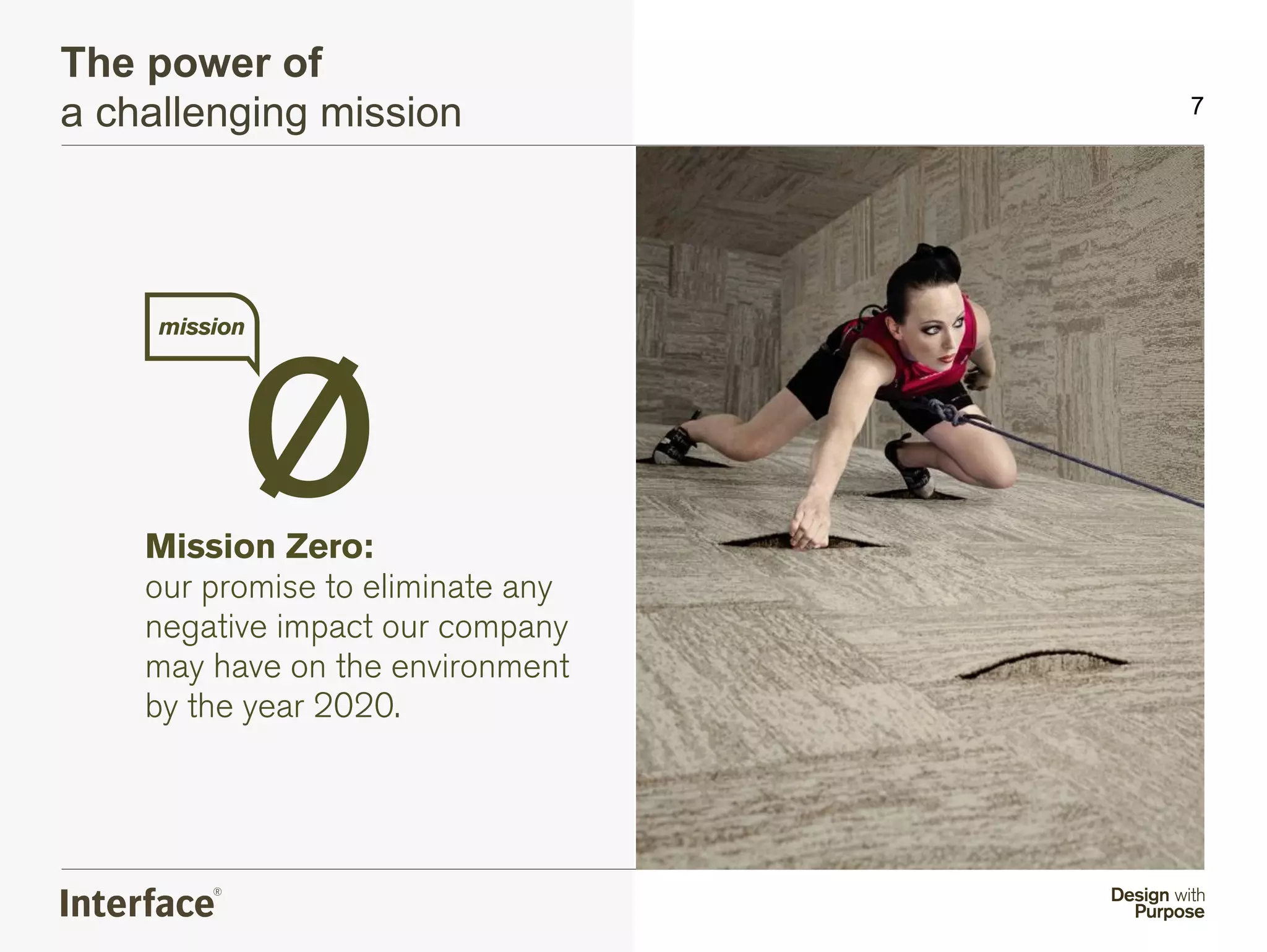 The power of
a challenging mission   7
 