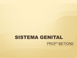 PROFª BETIONE
SISTEMA GENITAL
 