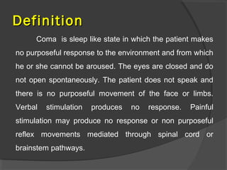 comatosed patient | PPT