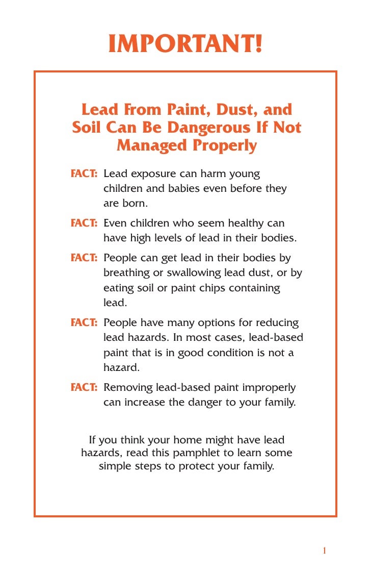HUD Lead Paint Flyer