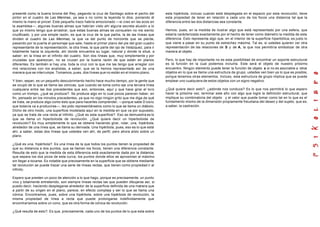 presenté como la buena broma del Rey, pegando la cruz de Santiago sobre el pecho del            esta hipérbola, incluso cuando está desplegada en el espacio por esta revolución, tiene
pintor en el cuadro de Las Meninas, ya sea o no como la leyenda lo dice, poniendo él            esta propiedad de tener en relación a cada uno de los focos una distancia tal que la
mismo la mano al pincel. Este pequeño trazo habría emocionado —si creo en las ecos en           diferencia entre las dos distancias sea constante.
la asamblea—, algunas buenas almas que habrían visto ahí alguna secreta alusión a lo
que yo mismo tengo que arrastrar, que estas buenas almas se consuelen no me siento              Hemos, pues, en la medida de ilustrar algo que está representado por una esfera, que
crucificado, y por una simple razón, es que la cruz de la que partía, la de las líneas que      estaría carácterizada exactamente por el hecho de tener como diámetro la medida de esta
dividen el cuadro de Las Meninas, la que va del punto de horizonte que se pierde,               diferencia. Esto representa algo que, en el interior de la superficie hiperbólica, es justo lo
pasando por la puerta el personaje que sale, hasta el primer plano del pie del gran cuadro      que viene a pasar en su punto de estrechez máxima. Tal es, si ustedes quieren ver otra
representante de la representación, la otra línea, la que parte del ojo de Velázquez, para ir   representación de las relaciones de S y de A, la que nos permitiría simbolizar de otra
totalmente hacia la izquierda, ahí donde encuentra su lugar, natural y donde la situé, a        manera al objeto .
saber: en la línea en el infinito del cuadro. Son dos líneas que, muy simplemente y por
cruzadas que aparezcan, no se cruzan por la buena razón de que están en planos                  Pero, lo que hay de importante no es esta posibilidad de encontrar un soporte estructural
diferentes. Es también si hay una, toda la cruz con la que me las tengo que arreglar con        es la función en la cual podemos incluirla. Este será el objeto de nuestro próximo
mis relaciones con los analistas, a saber, que se la hemos representado así de una              encuentro. Ningún elemento puede tener la función de objeto a si no es asociable a otros
manera que se interrumpe. Tomamos, pues, dos líneas que no están en el mismo plano.             objetos en lo que se llama una estructura de grupo, ustedes ven bien ya lo que es posible,
                                                                                                porque tenemos otras elementos. Incluso, esta estructura de grupo implica que se puede
Y bien, sepan, es un pequeño descubrimiento hecho hace mucho tiempo, por la gente que           emplear uno cualquiera de estos objetos con un signo negativo.
se ocupó de lo que se llama las cónicas, que cuando se toma como eje una tercera línea
cualquiera entre las dos precedentes que son, entonces, aquí y que hace girar el to ro          ¿Qué quiere decir esto?, ¿adónde nos conduce? Es lo que nos permitirá lo que espero
como un trompo, ¿qué se produce?. Se produce algo en lo cual pocos parecen haber, en            hacer la próxima vez, terminar este año con algo que logre la definición estructural, que
fin, pensado en los minutos precedentes, ya que no oigo ningún grito que me diga de qué         implique su combinatoria del objeto y el valor que puede tomar como tal en lo que es el
se trata, se produce algo como esto que para hacerles comprender, —porque sabe D ios lo         fundamento mismo de la dimensión propiamente freudiana del deseo y del sujeto, que es,
que todavía va a producirse—, les pido representárselos como lo que se llama un diábolo.        a saber, la castración.
Dicho de otro modo, una superficie modelada aquí en la medida en que va por supuesto,
ya que se trata de una recta al infinito. ¿Qué es esta superficie?. Eso se demuestra es lo
que se llama un hiperboloide de revolución. ¿Qué quiere decir un hiperboloide de
revolución? Es muy simplemente lo que se obtiene haciendo girar, rotar, una, hipérbola,
alrededor de una línea que, se llama su derivada. Una hipérbola, pues, eso es lo que está
ahí, a saber, estas dos líneas que ustedes ven ahí, de perfil, pero ahora aíslo sobre un
plano.

¿Qué es una, hipérbola?. Es una línea de la que todos los puntos tienen la propiedad de
que su distancia a dos puntos, que se llaman los focos, tienen una diferencia constante.
Resulta de esto que la medida de esta diferencia está exactamente dada por la distancia
que separa los dos picos de esta curva, los puntos donde ellos se aproximan al máximo
sin llegar a tocarse. Es notable que precisamente en la superficie que se obtiene mediante
tal revolución se puede trazar una serie de líneas rectas, que tienen como propiedad ir al
infinito.

Espero que presten un poco de atención a lo que hago, porque es precisamente, un punto
vivo y totalmente entretenido, son siempre líneas rectas las que pueden dibujarse así, si
puedo decir, haciendo desplegarse alrededor de la superficie definida de una manera que
a partir de su origen en el plano, parece, en efecto compleja y ser lo que se llama una
cónica. Encontramos, pues, sobre una hipérbola, sobre una hipérbola de revolución, la
misma propiedad de línea a recta que puede prolongarse indefinidamente que
encontraríamos sobre un cono, que es otra forma de cónica de revolución.

¿Qué resulta de esto?. Es que, precisamente, cada uno de los puntos de lo que esta sobre
 