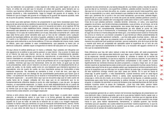 Aquí es hablando con propiedad, a esta especie de volteo que está ligado al uso de la           juntando los dos extremos de una banda después de una media vuelta y resulta de esto lo
mano, el volteo de una piel que lo recubre, el volteo del guante, para llamarlo por su          que les dije en su momento, una superficie unilátera, ustedes podrán recordar lo que les
nombre, que hacemos referencia. Este hecho de que el guante derecho, volteado, haga un          dije aquí en mi curso ya hace dos años, es, a saber, que para recubrir esta superficie, para
guante izquierdo y, más exactamente, haga la imagen del guante en el espejo, en la              hacer su equivalente y su calco, será necesario que ustedes le den dos veces la vuelta. Es
medida en que la imagen del guante en el espejo es el guante del especie opuesta, este          decir que, partiendo de un punto o de una línea transversal, que es esta, ustedes llegan,
es el punto de partida, interés que damos a este término de volteo.                             después de un vuelta, a estar en el revés del punto de donde ustedes partieron primero y
                                                                                                que es necesario que ustedes den una segunda vuelta para volver a unir nuestro calco a la
No olviden que este ejemplo intuitivo es propiamente lo que tiene necesidad para Kant,          línea de la cual ustedes partieron. Ustedes tendrán, entonces, un calco, una superficie
alguna de las amarras de su estética trascendental, no me detengo ahí por más tiempo por        pegada a la primera, que tendrá diversas propiedades, cuya primera, en principio, es la de
el momento, pero consulten el capítulo, que si mi recuerdo es bueno, es el capítulo XIII de     ser para nosotros, para hablar rápidamente, dos veces más largar que la primera y, por
los Prolegómenos a toda metafísica futura. Ustedes verán toda su importancia, que va a          otra parte, de ser completamente diferentemente de ella desde el punto de vista
enraizarse más adelante en toda la discusión entre Leibniz y Newton sobre la naturaleza         topológico. Ella no es ni homeomorfa, ni homéotopa. Ella no es homóloga, porque ella en
del espacio. En el caso de nuestra esfera con el asa, ésta esta únicamente ahí, sobre todo      el lugar de unirse a sí misma después de medio giro, una media torsión sobre sí misma ella
bajo esta forma para volver sensible esto que un toro es tan volteable como cualquier           se unirá a sí misma en una torsión completa, lo que tendrá por efecto presentárselas de
soporte de topología esférica, tal como el guante, ustedes lo ven bien, no es desemejante       manera que yo puedo reproducir cortando, —ya hice este gesto muchas veces— éste por
en cuanto a su topología a una esfera, basta que ustedes soplen bastante fuerte en su           su medio, a saber, algo que se presenta como un doble rizo, el cual esté unido de una
tripa para verla reducirse a una forma esférica. El toro es volteable del mismo modo, basta     manera muy particular que queda por precisar, que es cualquiera, sino de la que ya les dije
en efecto, para que ustedes lo vean inmediatamente, que pasando la mano por un                  y mostré que tiene por propiedad ser aplicable sobre la superficie de un toro de una
abertura cualquiera, ustedes vayan a enganchar el interior del asa para ver lo que sucede.      manera que reproduce exactamente el doble rizo y la inclusión del agujero central en el
                                                                                                rizo que es exactamente éste.
He aquí ahora mi esfera abierta por mi mano y volteada. Aquí ustedes ven dibujarse con
dos agujeros en la esfera lo que podría parecer un asa interior. Voy a poner mi dedo acá,       Esta diferencia que hay del calco radical a éste de donde parte, ahí está propiamente
en el interior de esta asa interior, les es, al mismo tiempo, inmediatamente sensible,          aquello sobre lo cual reposa esta distinción que hago, que al hablar del objeto digo que
pienso, que al tirar ahí ustedes ven producirse, reproducirse, un asa exterior. No hay asa      no es especular, siendo precisamente el objeto a, ustedes lo saben de la banda de
interior insertable en una esfera. Toda asa es siempre un asa exterior. La única diferencia     Moebius lo que la completa y lo que es su soporte, lo que cierra su soporte, lo que cierra la
con la primera es esta que está aquí, será la de perfilarse así en un eje sagital en relación   banda de moebius para dar estas superficies completadas a las cuales sin dudas
a ustedes. mientras que aquí era transversal, dicho de otro modo, al igual que los dos          legítimamente los nombres diversos de plano proyectivo, a veces o mejor aún, en el caso
toros precedentes, estar una en relación a la otra en un posición de desplazamiento de un       donde nosotros la representamos esta construcción que representé muchas veces frente a
cuarto de vuelta, no de media vuelta como en una traslación que intentaría reproducir su        ustedes bajo esta forma de la que ustedes saben que representa el entrecruzamiento de lo
equivalente, sino de cuarto de vuelta, es muy importante porque es irreductible a toda          que es la superficie que se infla aquí en la parte inferior de esta tripa, el entrecruzamiento
traslación especular. No obstante se mantiene a nivel, a nivel del toro, que algo no            de esa superficie consigo misma que aquí pasa por detrás. Es lo que se llama el
aparece tan pronto que nos desliga de las pos ibilidades particulares que hacen que el          cross-cap, la parte superior, o más exactamente, cuando tenemos como en esta figura
volteo —la sustitución del anverso por el reverso e inversamente es algo que reproduce la       amputada de la parte esférica inferior o calota, está representado que se llama el
formación especular—, se podría decir aquí que se encuentra algo que en este cuarto de          cross-cap o, dicho de otro modo, en la mitra, al conjunto de las figuras, si ustedes quieren,
vuelta haría de la imagen volteada del toro algo que no es realmente que no es                  llamémosla para esta forma representada la esfera mitrada, lo que da una actualidad
fundamentalmente diferente desde el punto de vista topológico y que da aún, de alguna           singular, si ustedes me permiten un poco de fantasía a las representaciones de Dalí de los
manera, un equivalente especular. Lo repito, es en este desplazamiento de un cuarto de          obispos muertos sobre la playa de Cadaqués. ¿Qué hay más bello, parece haber
vuelta del que vamos a ver mejor el desplazamiento del todo a las formas topológicas de         adivinado Dalí, que un obispo vuelto estatua, para representar lo que nos importa aquí, a
su familia que ya es algo que separa al toro de toda superficie de homología esférica           saber el deseo?.
concerniente a esta relación, a la imagen especular.
                                                                                                Esta propiedad general de un cierto número de funciones topológicas de presentarse con
Vamos a verlo ahora más en detalle, pero para no hacer bajar, si puedo decir vuestra            una distinción más o menos aparente, pero de lo que pienso haberlo hecho captar acá, a
atención, al extenderme sobre lo que hace a la forma general de estos aspectos                  nivel de la banda de Moebius, el carácter que se impone, mientras que en algunas de las
topológicos que se distinguen de la esfera, voy, a continuación a materializar para ustedes     otras formas, más larvado, esto es lo esencial a distinguir y que para nosotros nos dirige
aquello de lo que se trata: se trata de la relación de un calco a su imagen especular.          hacia lo que, para hablar rápidamente, llamaremos, si ustedes quieren, las formas
Ustedes no tienen más que remitirse a lo que ya manipulé suficientemente, pienso, frente        mentales que son aquellas las cuales debemos acomodar nuestra experiencia, l o que es
a ustedes de la superficie de la banda de Moebius, para recordarles a la vez, lo que les        ahí solamente una aproximación de la cuestión que es ésta: ¿cuál es la relación de esta
dije, y lo que viene de esto hoy en mi explicación. Si la superficie de Moebius se hace         estructura con el campo de nuestra experiencia?.
 