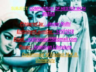 Prepared by : Jasani Nidhi
Enrolment number : 14101018
Email : nidhijasani15@gmail.com
Paper : American Literature
Departm...