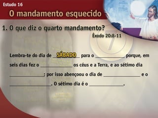 16 o mandamento esquecido