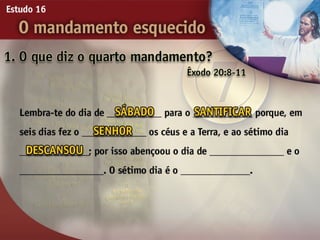 16 o mandamento esquecido