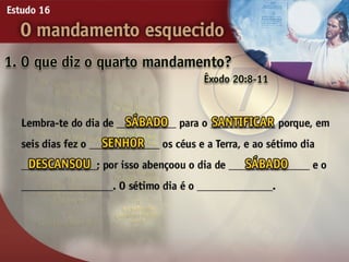 16 o mandamento esquecido