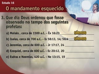 16 o mandamento esquecido