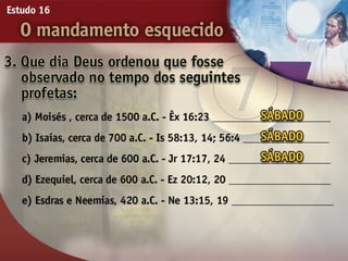 16 o mandamento esquecido