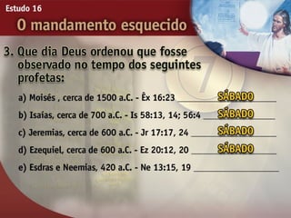 16 o mandamento esquecido