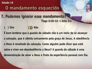 16 o mandamento esquecido