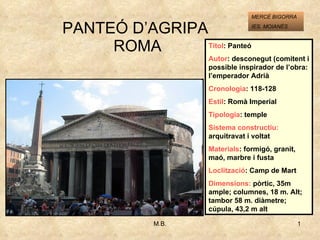 16 Panteó D’Agripa M.B.