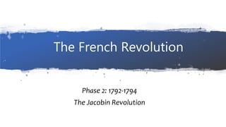 The French Revolution
Phase 2: 1792-1794
The Jacobin Revolution
 