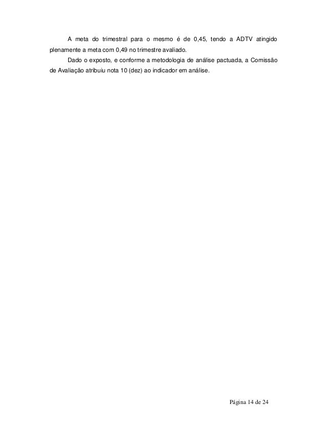 Relatorio de avaliacao institucional