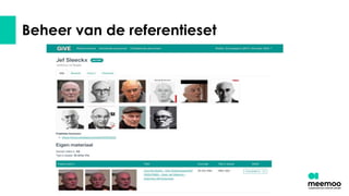 Beheer van de referentieset
 