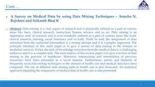 Data Mining in Health Care | PPTX