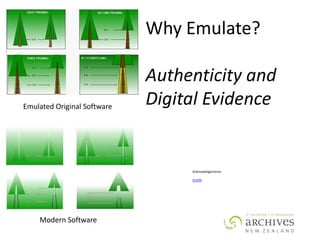 Emulation is practicool :: Euan Cochrane, Archives New Zealand | PPT