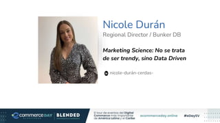 Nicole Durán
Regional Director / Bunker DB
Marketing Science: No se trata
de ser trendy, sino Data Driven
nicole-durán-cerdas-
Foto Speaker
 