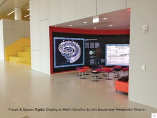 Places & Spaces Digital Display in North Carolina State’s brand new Immersion Theater
26
 