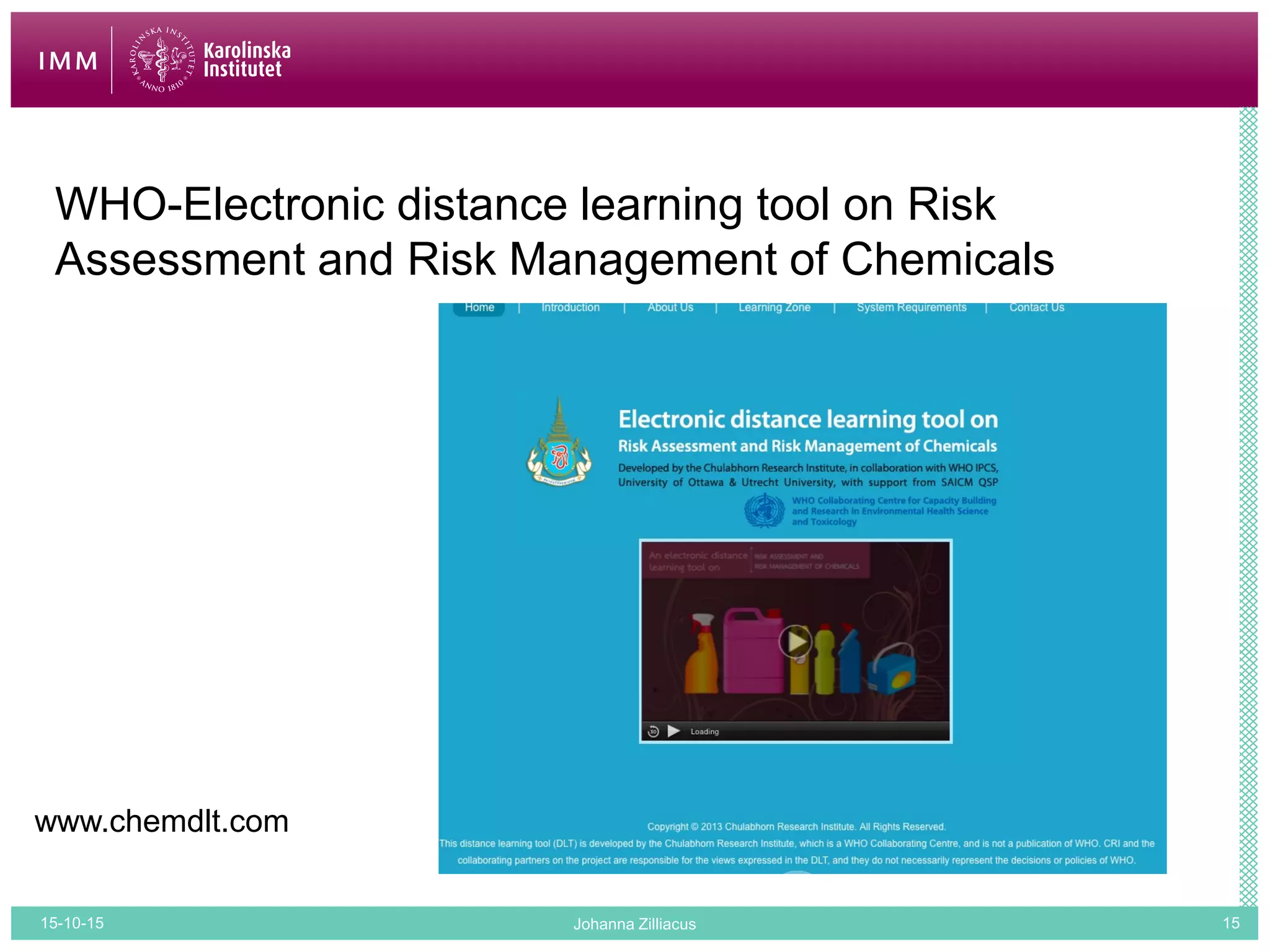 Beyond traditional learning - ways to stay up-to-date on health risk ...