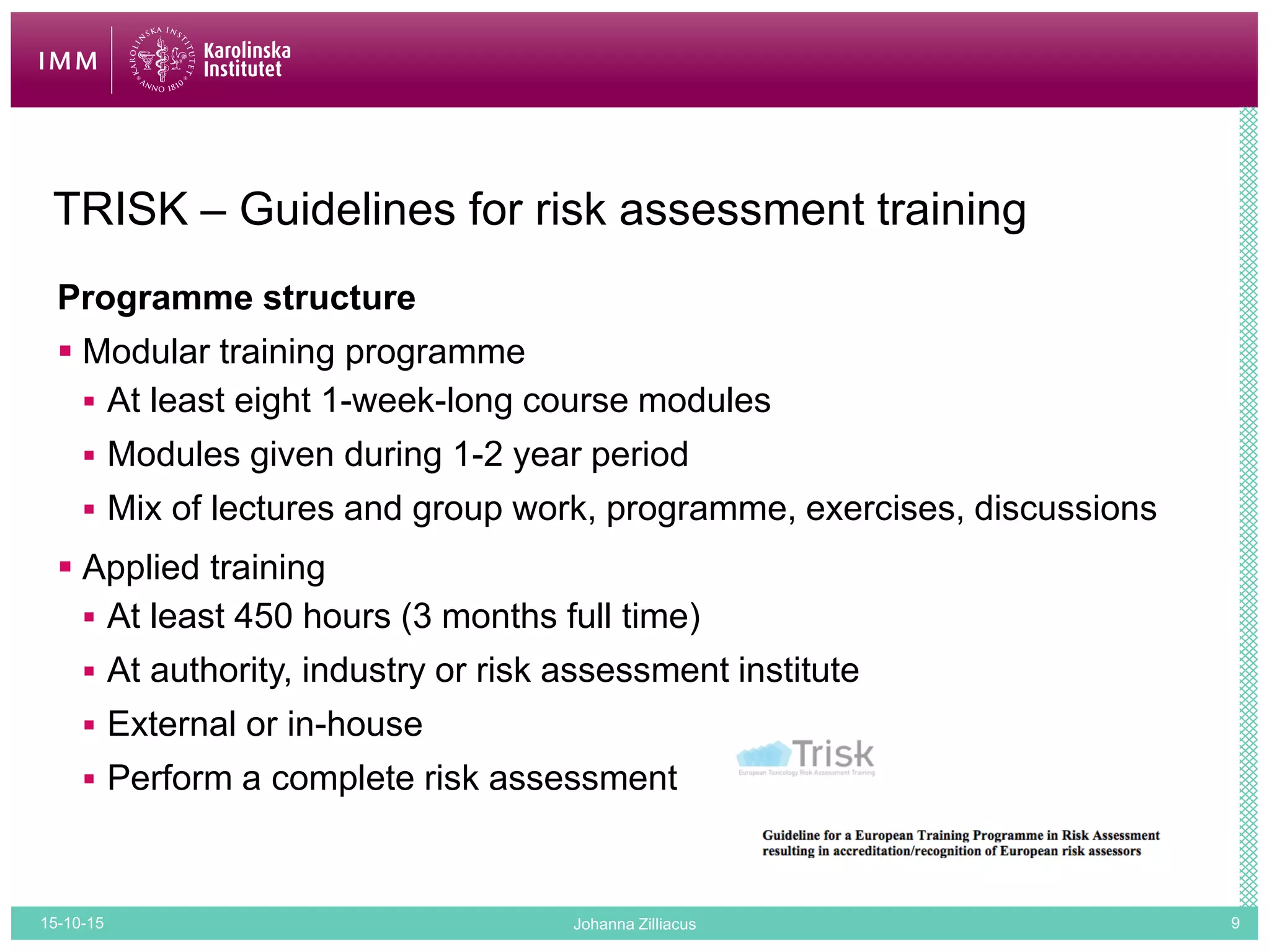 Beyond traditional learning - ways to stay up-to-date on health risk ...