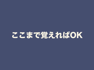 ここまで覚えればOK
 
