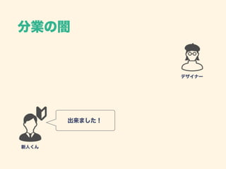 分業の闇
デザイナー
出来ました！
新人くん
 