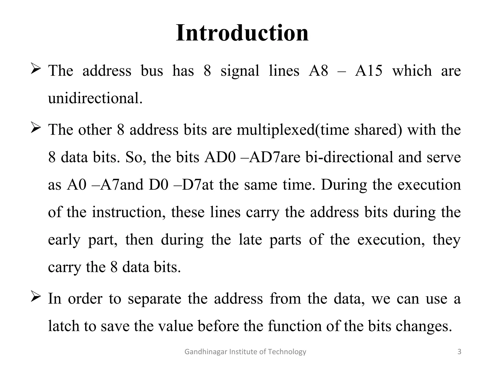 Demultiplexing of buses of 8085 microprocessor | PPT