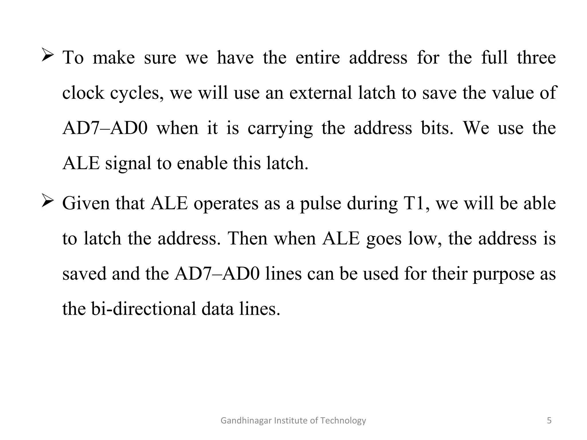 Demultiplexing of buses of 8085 microprocessor | PPT
