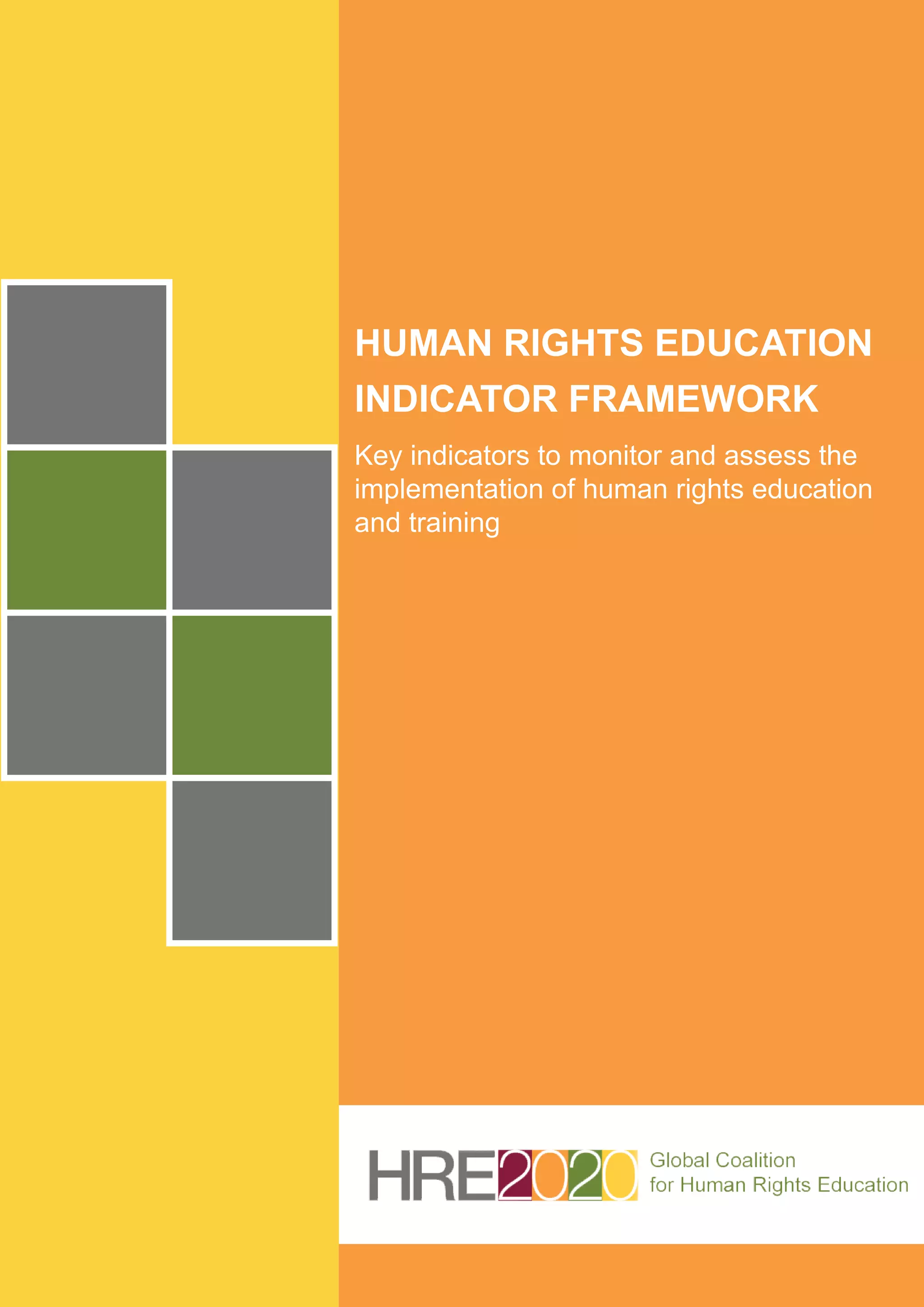 Human Rights Indicators Human Rights Education Indicator Framework_FINAL | PDF