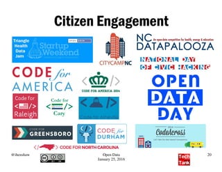 @ihenshaw Open Data
January 25, 2016
20
Citizen Engagement
 