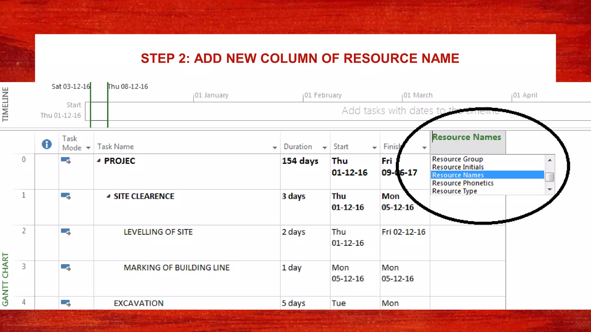 STEP 2: ADD NEW COLUMN OF RESOURCE NAME
 