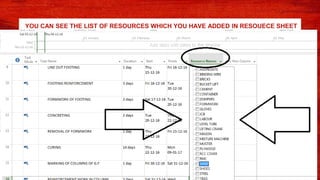 YOU CAN SEE THE LIST OF RESOURCES WHICH YOU HAVE ADDED IN RESOUECE SHEET
 