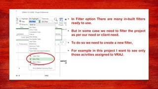 MICROSOFT PROJECT TUTORIAL | PPTX
