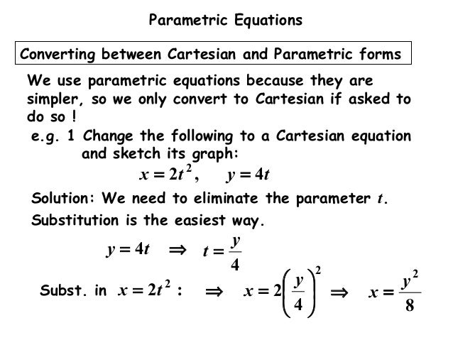 pics Rectangular Form Of Parametric Equations 1602 parametric equations