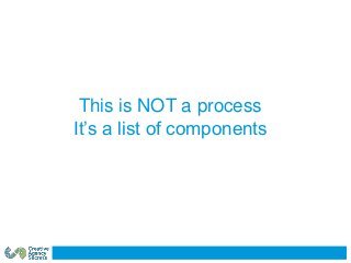 This is NOT a process
It’s a list of components
 