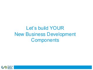 Let’s build YOUR
New Business Development
Components
 