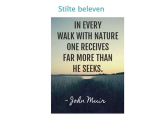 Stilte beleven
 