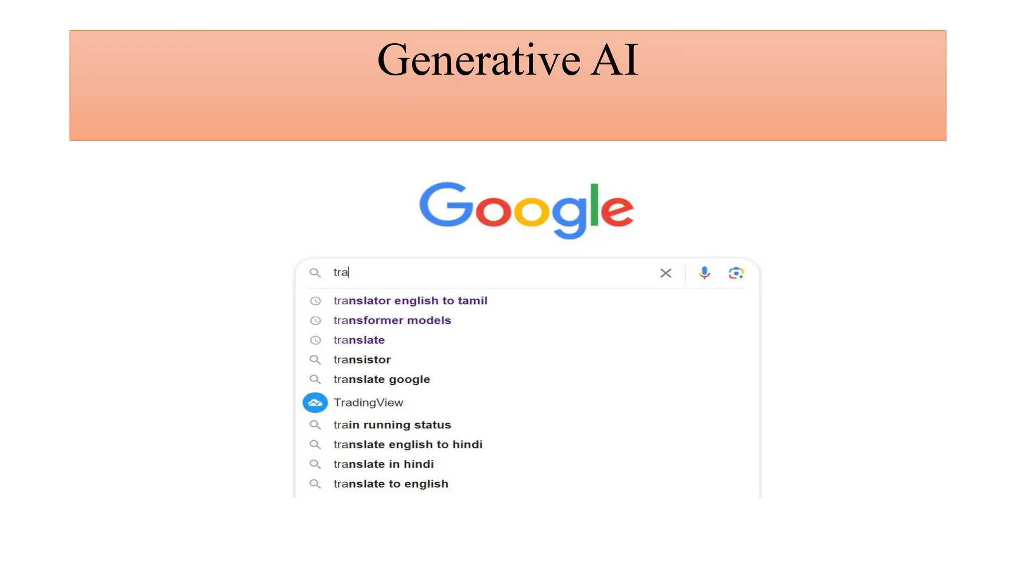 Generative AI
 