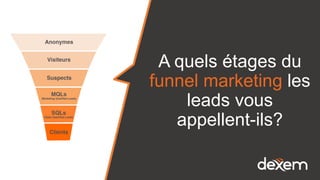 A quels étages du
funnel marketing les
leads vous
appellent-ils?
 