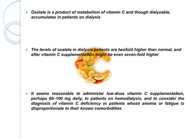 vitamins in chronic kidney disease and hemodialysis patients | PPTX ...