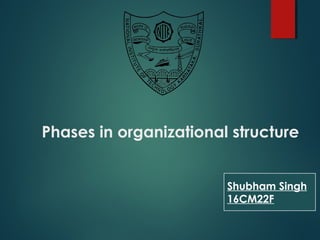 Phases in organizational structure
Shubham Singh
16CM22F
 