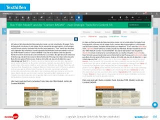 Texthilfen
copyright Scompler GmbH (alle Rechte vorbehalten) 10303. März 2016
 