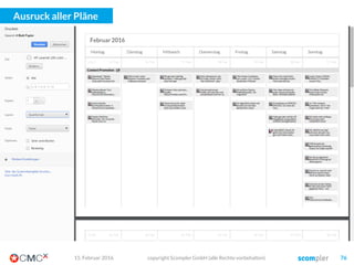 Und so wird es noch unübersichtlicher
copyright Scompler GmbH (alle Rechte vorbehalten) 7603. März 2016
 