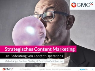 Mirko Lange, Content Strategist, Scompler/ScribbleLive
Die Bedeutung von Content Operations
Strategisches Content Marketin...