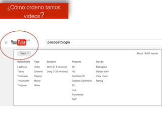 ¿Cómo ordeno tantos
videos?
 