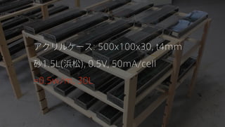 륱`: 500x100x30, t4mm
ɰ1.5L(), 0.5V, 50mA/cell
=0.5w/m, 30L
 